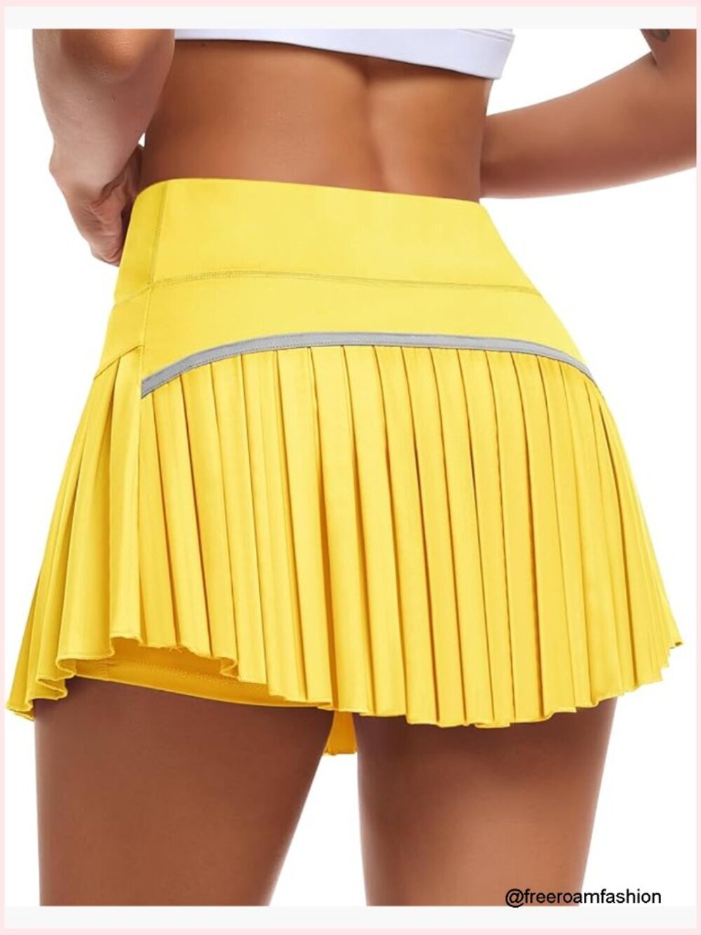 Women's Pleated Tennis Skort Built-in Shorts Pockets Athletic Golf Skirt Mini